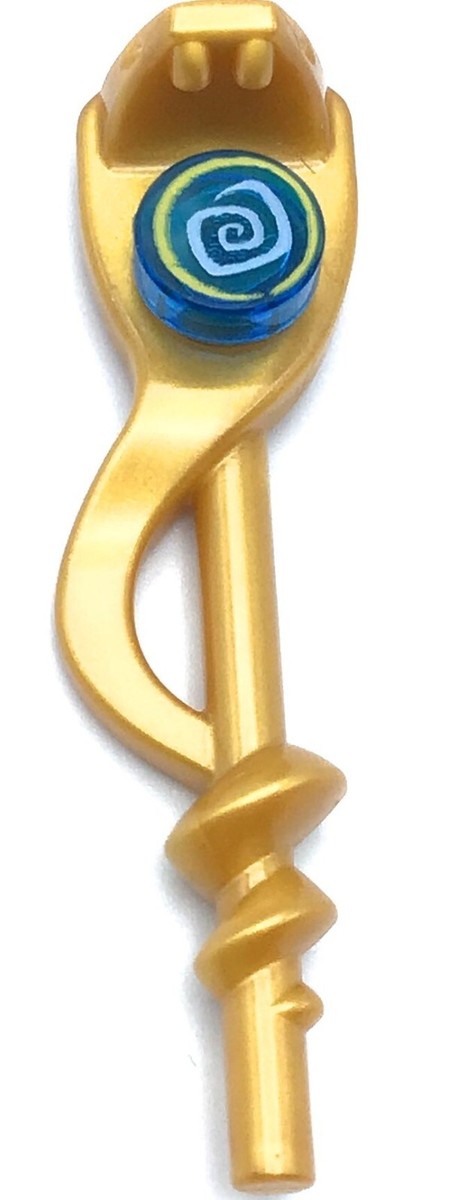 LEGO PEARL GOLD SERPENTINE SNAKE STAFF NINJAGO ACCESSORY PIECE FOR