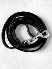 Leather Dog / Pet Leash Handmade Lead 3/4" x 6ft -Made in USA-Black