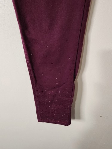 JUSTICE Mid Rise D Leggings Girls Size 20 Rhinestone Embellished Plus - Picture 3 of 11