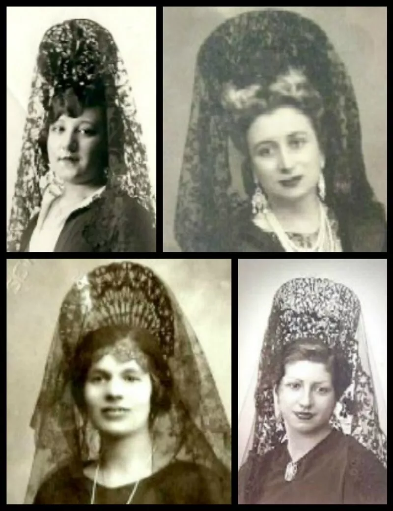 Very large Spanish mantilla style hair comb faux tortoiseshell headdress