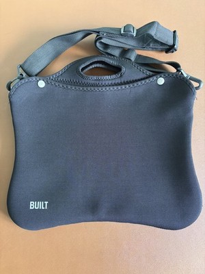 Integrierte Neopren Laptop Schultertasche schwarz Seitentasche verstellbarer Riemen