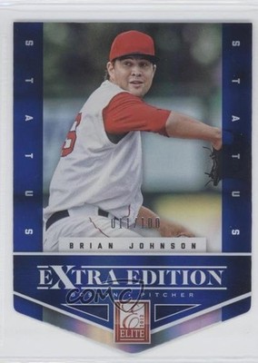 2012 Elite Extra Edition Status Blue Die-Cut 11/100 Brian Johnson #14 0f8