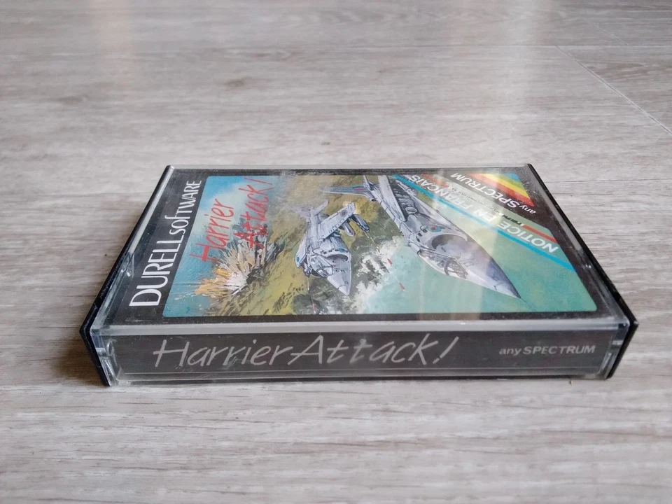 sinclair zx spectrum harrier attack en boite complet etat tbe cassette - Photo 2/4