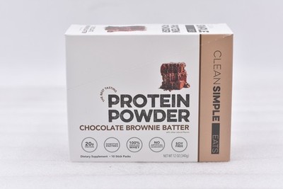 Clean Simple Eats Protein Powder Chocolate Brownie Batter - 10 Packs Exp: 03/27