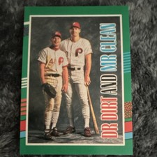 Leaf 1991 Donruss Dr Dirt and Mr Clean Len Dykstra Dale Murphy Phillies #744