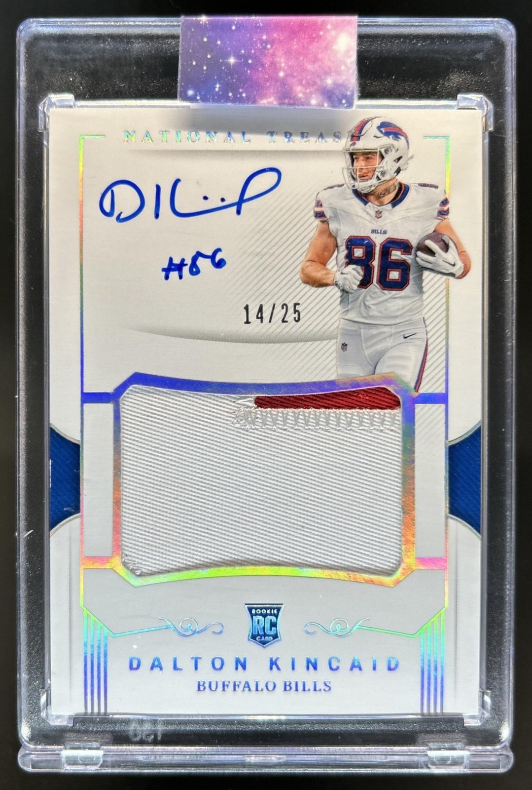 Dalton Kincaid Panini National Treasures Crossover Rookie Patch Autographs #DKI Holo Silver