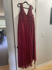 Azazie Burgundy Chiffon Bridesmaid/Evening Gown – Tank  Straps, Size A16 — photo 1