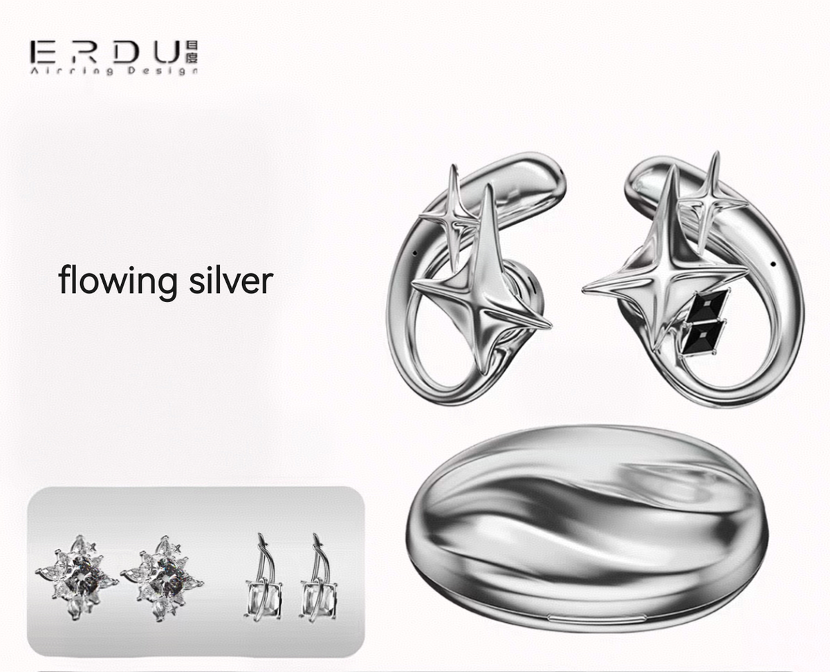 ERDU Bluetooth ブルートゥース　ワイヤレス　アクセサリー ERDU Diamond Bluetooth Earbuds: Stylish, High-End Ear Jewelry for