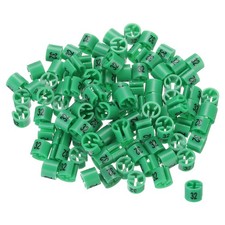 100 Pack Clothes Hanger Marker Number 32 Size Tag Fit 3.5mm Rod Green