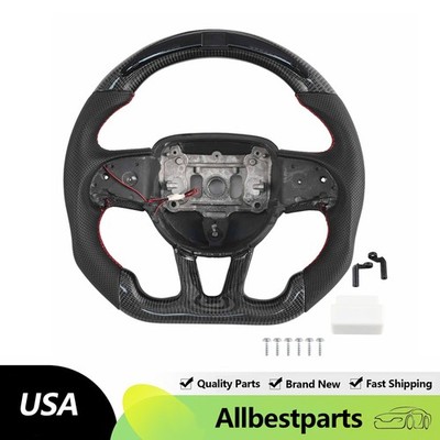 Carbon Fiber LED Colorful Steering Wheel for Dodge Hellcat Charger Durango 15+