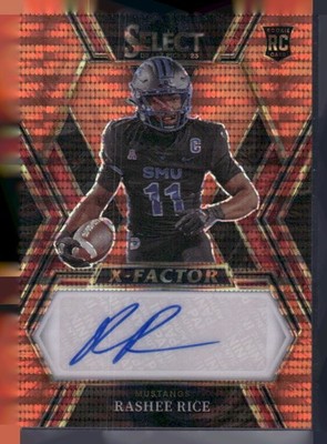 2023 Panini Select #XS-RRI Rashee Rice X-Factor Autos Orange Pulsar Prizm #/30
