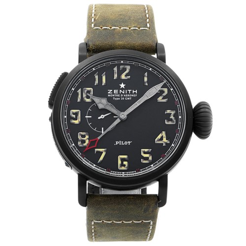 Zenith Watch Pilot Montre d'Aeronef Type 20 GMT 96.2431.693 - Inventory 8618