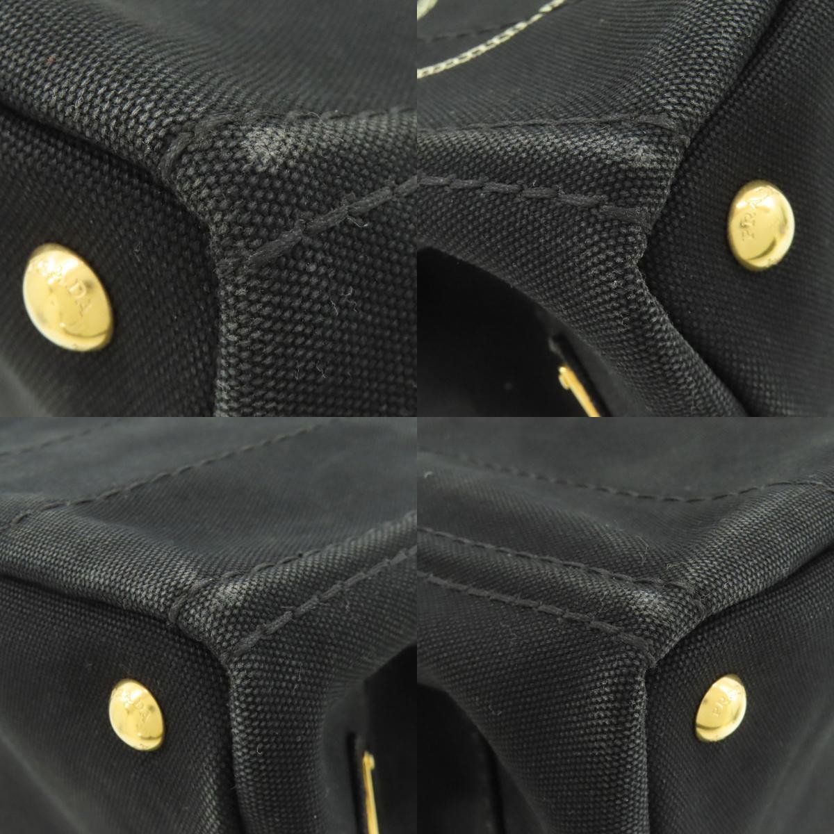 PRADA CANAPA Mini 2WAY Handbag Canvas Ladies Used from japan thumbnail 10