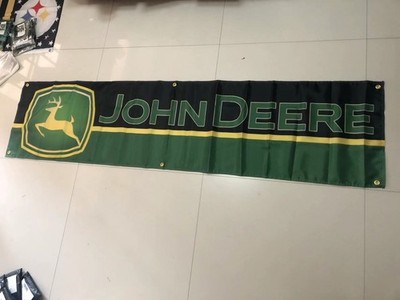 JOHN DEERE Flag  2X8ft banner Garage Wall Art Outdoor workshop