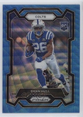 2023 Panini Prizm Rookies Blue Wave Prizm 197/199 Evan Hull #344 Rookie RC 3hd