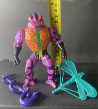 VTG MOTU TUNG LASHOR PAINTED BACK VARIANT COMPLETE w/STAFF & BOW 1980S RARE 1985