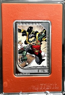 2023 Agoro Original DC COMICS Trading Coin ROBIN Topazio 1 oz argento BASSO COA #3