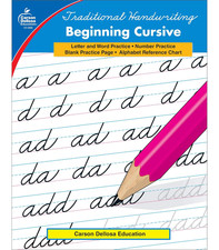 Carson Dellosa Beginning Cursive Handwriting Workbook, Traditional Writing Book