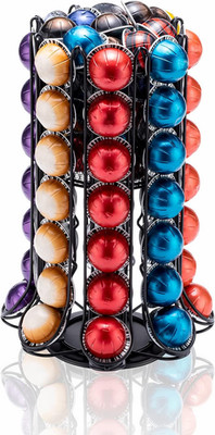 for Nespresso Pod Holder, Vertuo Pod Holder Carousel Stand Storage with 360 Degr