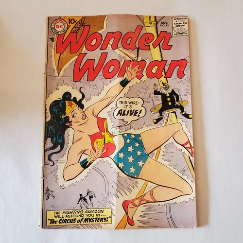 Vintage Wonder Woman Comic #92 10 cent 1957 Silver Age Early DC  Aug No. 92