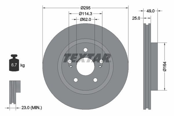 Bremsscheibe Vorderachse FüR Suzuki Grand Vitara II-image