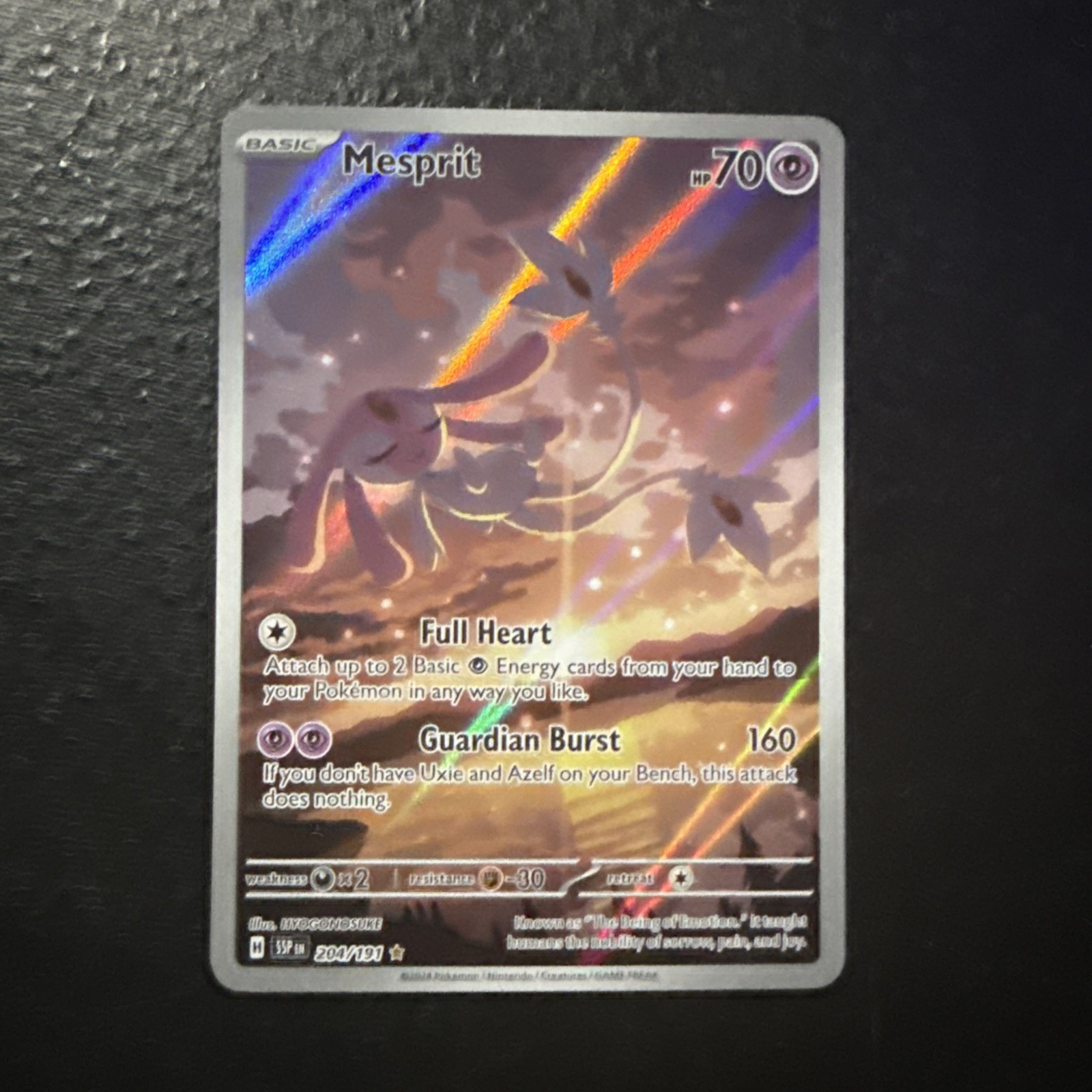 Pokemon Mesprit 204/191 Surging Sparks NM