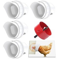 DIY 4-Port Rainproof Chicken Feeder Kit for Buckets - Easy Install  Mess-Free