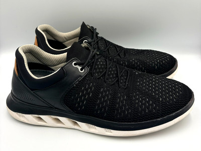 Johnston & Murphy Activate Black Shoes Knit U-Throat Sneakers Size 12M Comfort