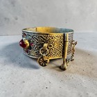 ****Estate Antique Moroccan Silver Bedouin Handcrafted Berber Ethnic Tuareg Cuff — photo 8