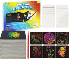 Scratch Art Paper  Magic Rainbow Scratch Off Paper Art Set