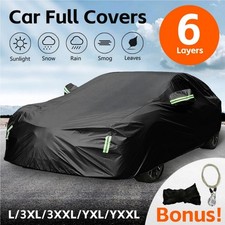 6 Layer Heavy Duty Waterproof Car Cover PEVA Cover Rain Snow UV Protect SUV AU