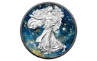 2025  1oz American Silver Eagle "Starry Night" Hologram Ruthenium Ennobled