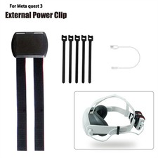 For Vision Pro VR Headset Battery Back Tie Strap Mobile Power Supply Strap Set