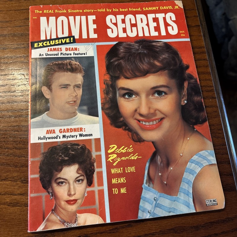 VTG Movie Secrets Magazine 1956   James Dean/Ava Gardner/Debbie Reynolds Cover
