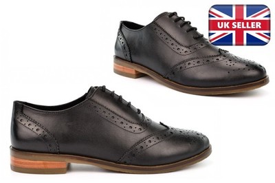 Damenschuhe Leder Mädchen Schulschuhe Damen Leder Brogues Oxford Schuhe Größe