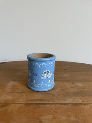 Hand Painted Swiss Wood Bud Vase 1996