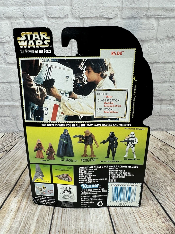 Винтажная фигурка 1996 Kenner Star Wars R5-D4 Power Of The Force - Изображение 4 из 4