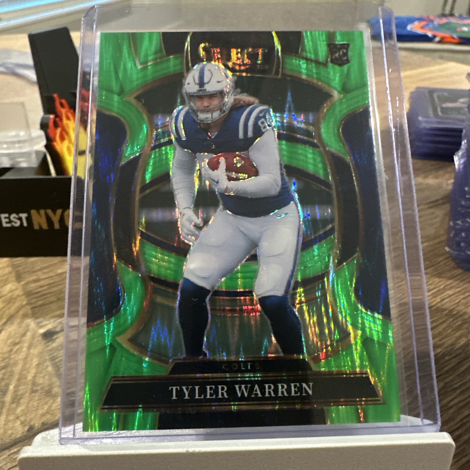 2025 Panini Select - Concourse Tyler Warren Green Shock Prizm /699 (RC)
