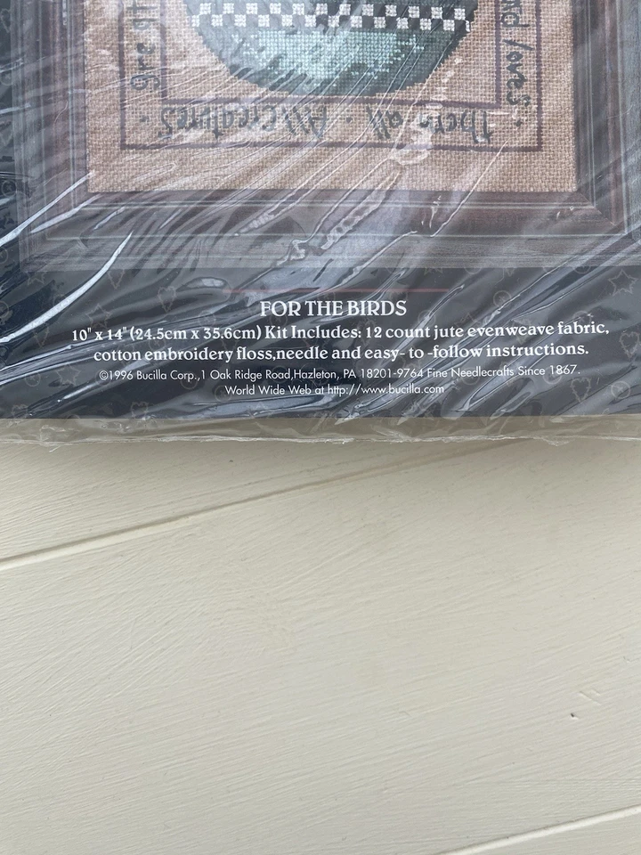 Bucilla Alma Lynne Design FOR THE BIRDS Counted Cross Stitch 10x14 Sealed NEW - Image 3 of 4