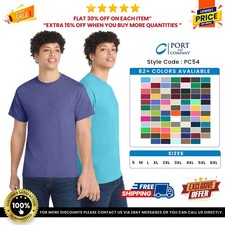 Port  Company PC54 Adult 100 Cotton Tee Top Moisture Wicking T-Shirt