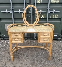 Bamboo Rattan Cane Retro Vintage Dressing Table Hall Table