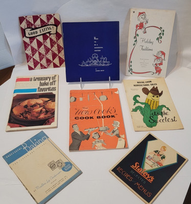 Lot of 8 Vintage Eating Baking & Cooking Cookbooks & Successful Hostess Booklets