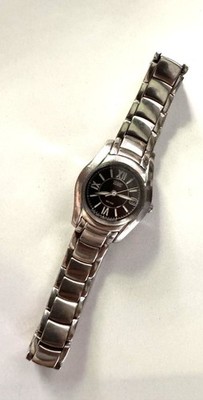 Citizen Womens WR 100 Stainless Steel Watch Analog Roman Numerals Black Watch
