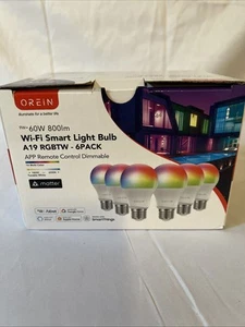 OREiN Ampoule lumineuse intelligente 6 Boîte 9w=60W. 800lm
