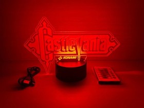 READ INFO - Konami Logo Castlevania Led Lamp & Display NES mega drive Snes Sw