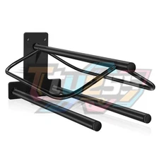 1XHeavy Duty Wall Mounted Saddle Stand Saddle Pad  Saddle Pad Rack Bracket Black