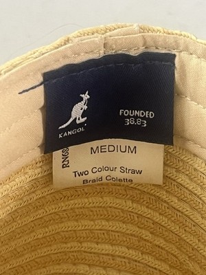 Kangol Colette two toned braided straw streetwear baseball cap sun hat Kangol Braid Colette Straw Hat Size Medium 100% Paper  main image 2