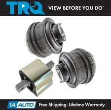 TRQ Hydraulic Engine & Transmission Mount 3 Piece Set for Mercedes Benz