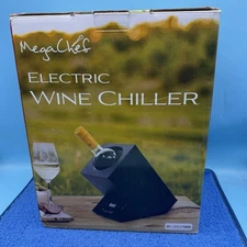 MegaChef Electric Wine Chiller with Digital Display in Black