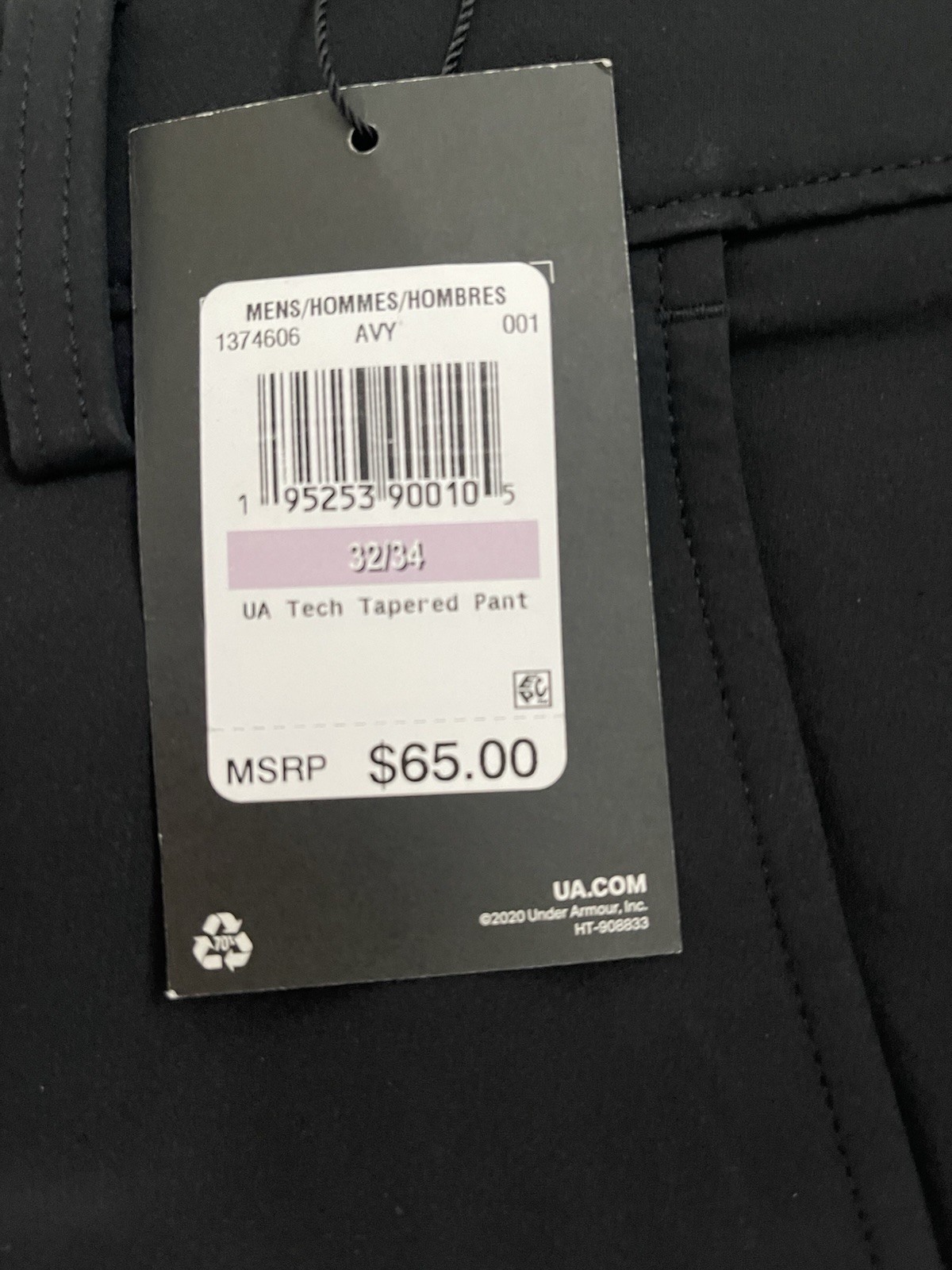 Under Armour Mens Match Play Tapered Golf Pants Sz 32x34 Black NWT MSRP $65 thumbnail 8